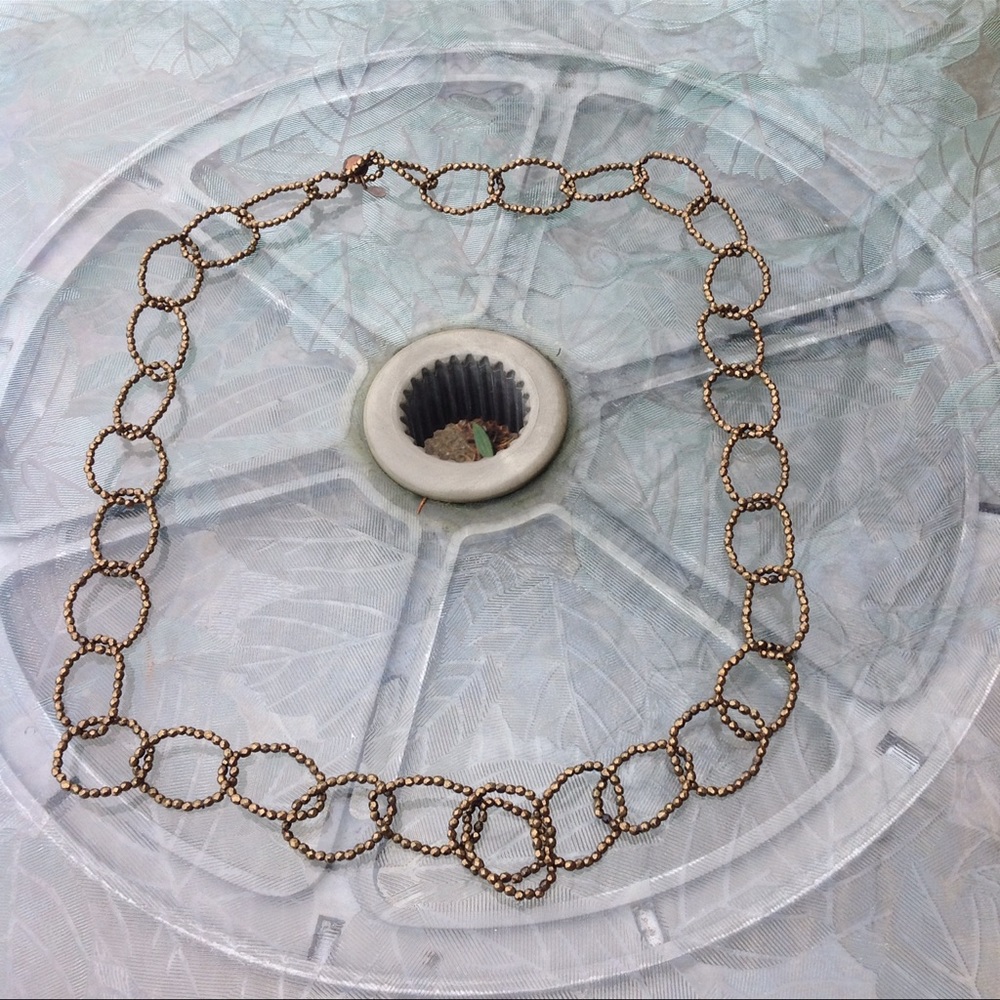 Vintage Lee angel sparkling copper necklace